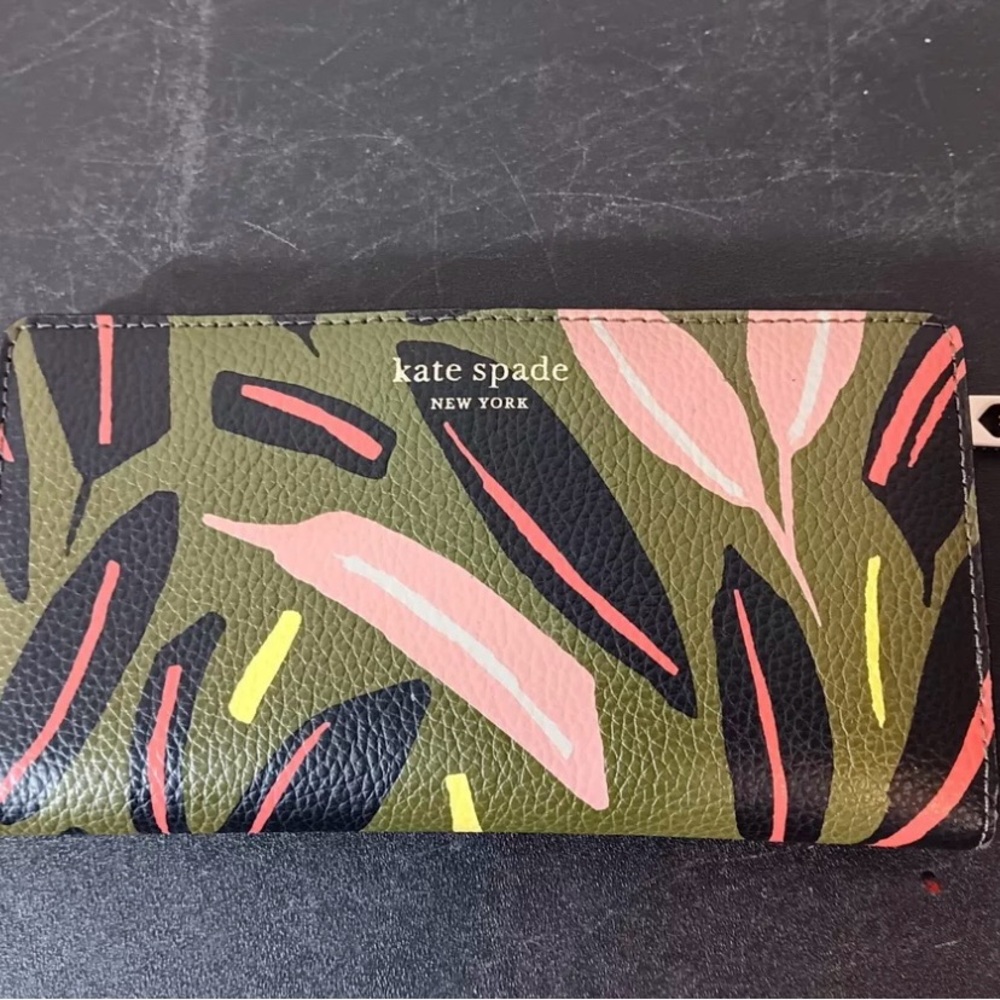 Kate Spade Multicolor Leaf Print Wallet